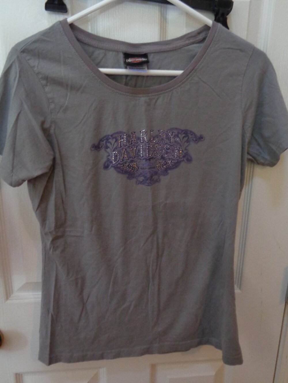 Harley Davidson Motorcycles Woman's T-Shirt Gray Large